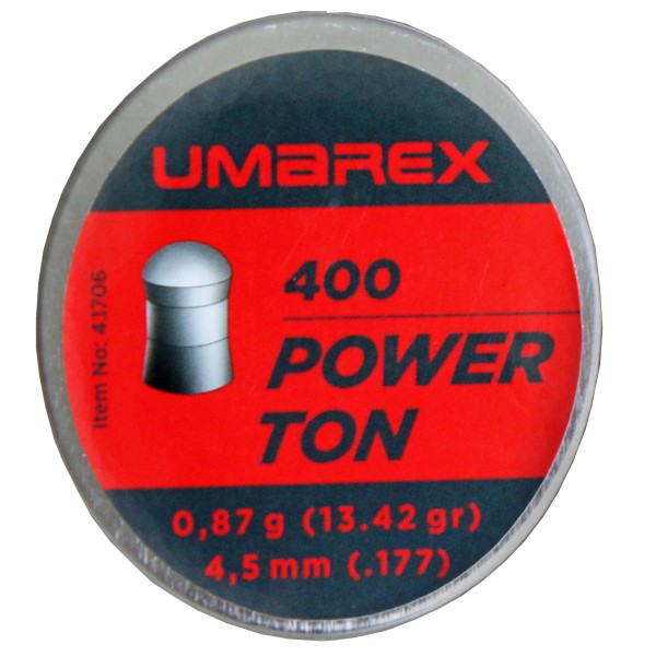 Umarex 400 pieces power tone diabolo round head caliber 4.5 mm